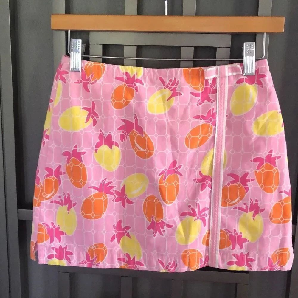Vintage  Lilly Pulitzer kids skort pineapples 12